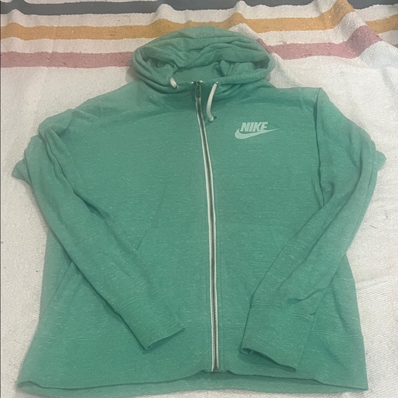 Nike Tops - Nike Green Zip-Up Hoodie